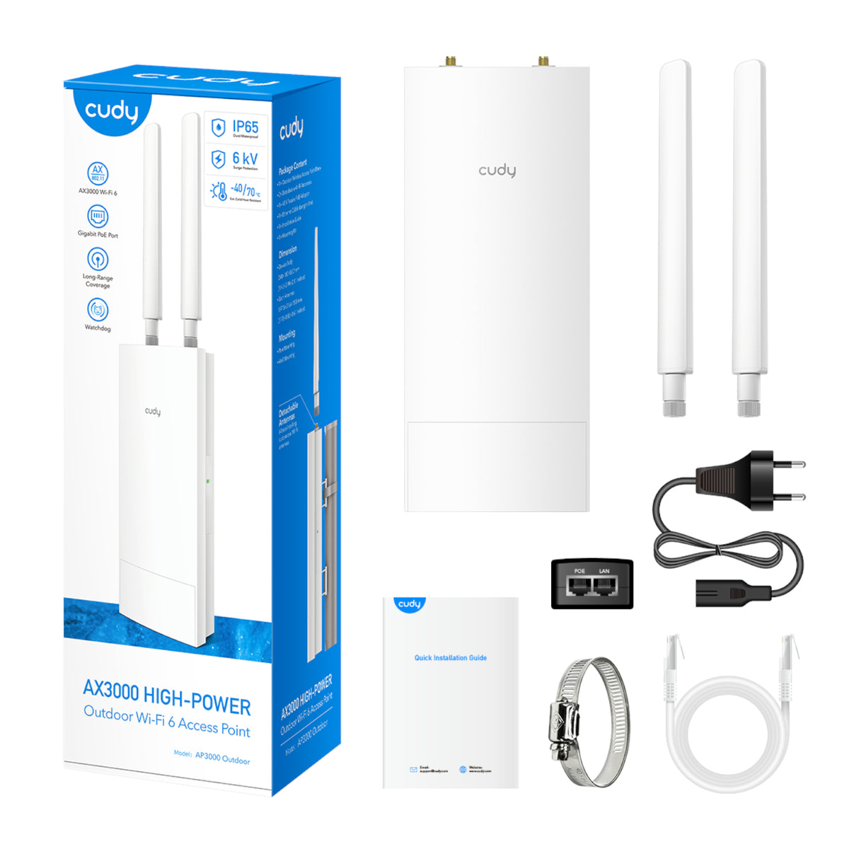 Cudy AX3000 2.5G Dual Band Ceiling Access Point- Outdoor – image 6