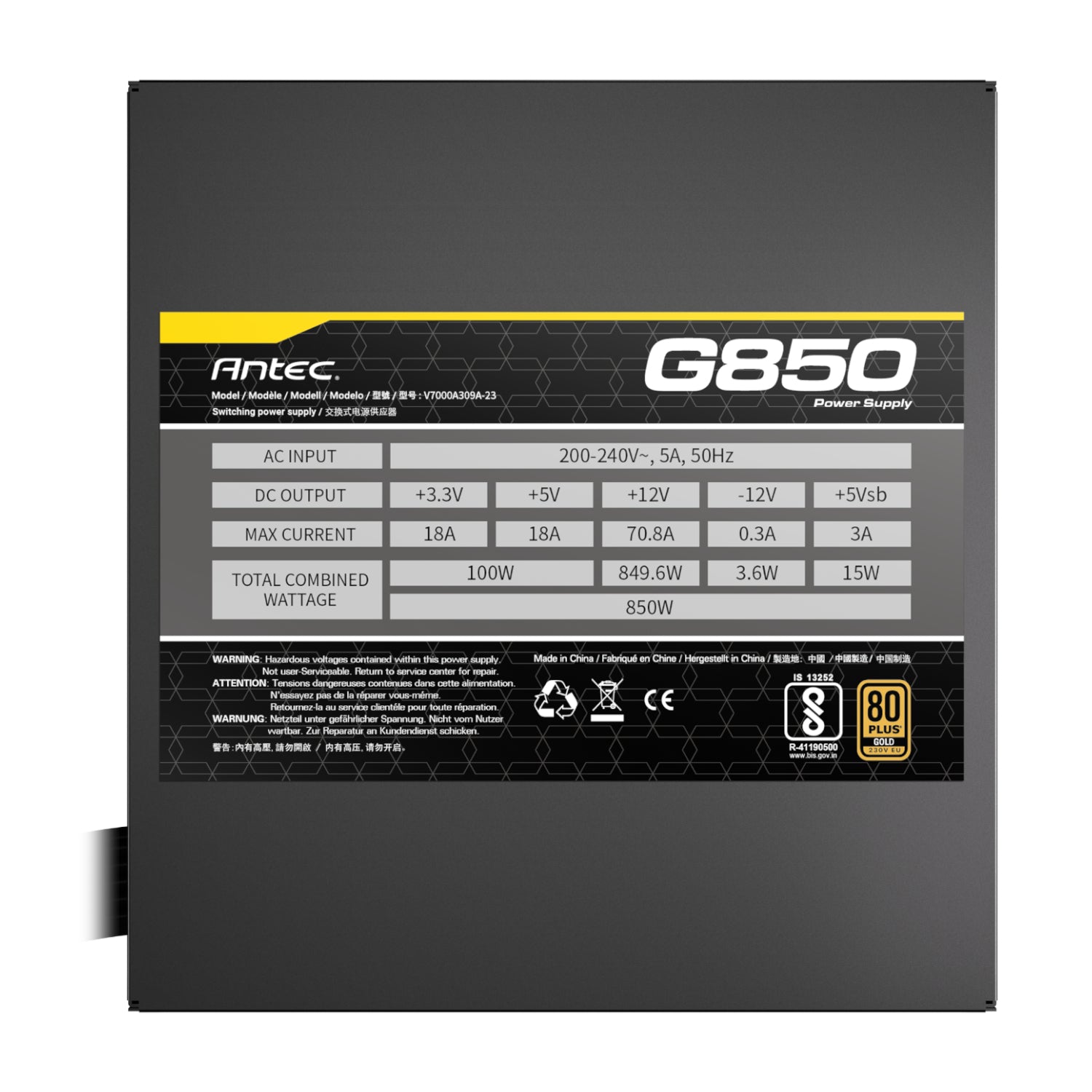 Antec ATOM G850 850W 80 PLUS Gold Semi-Modular Power Supply – image 6