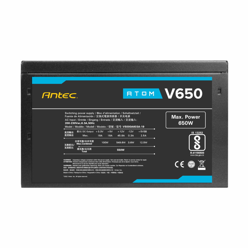 Antec Atom V650 Non-Modular Power Supply – image 3