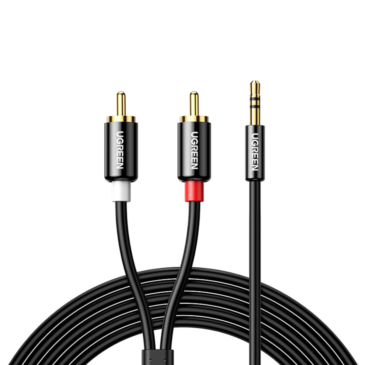 UGREEN AV116 RCA to AUX 3.5mm Audio Cable 1M - Black – image 2