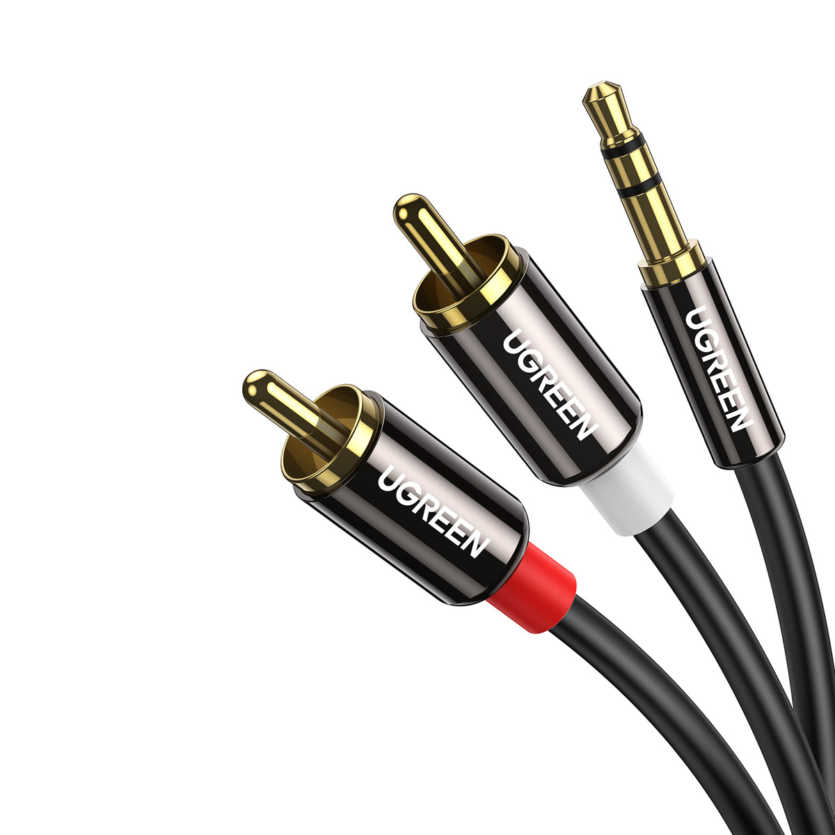 UGREEN AV116 RCA to AUX 3.5mm Audio Cable 1M - Black – image 3