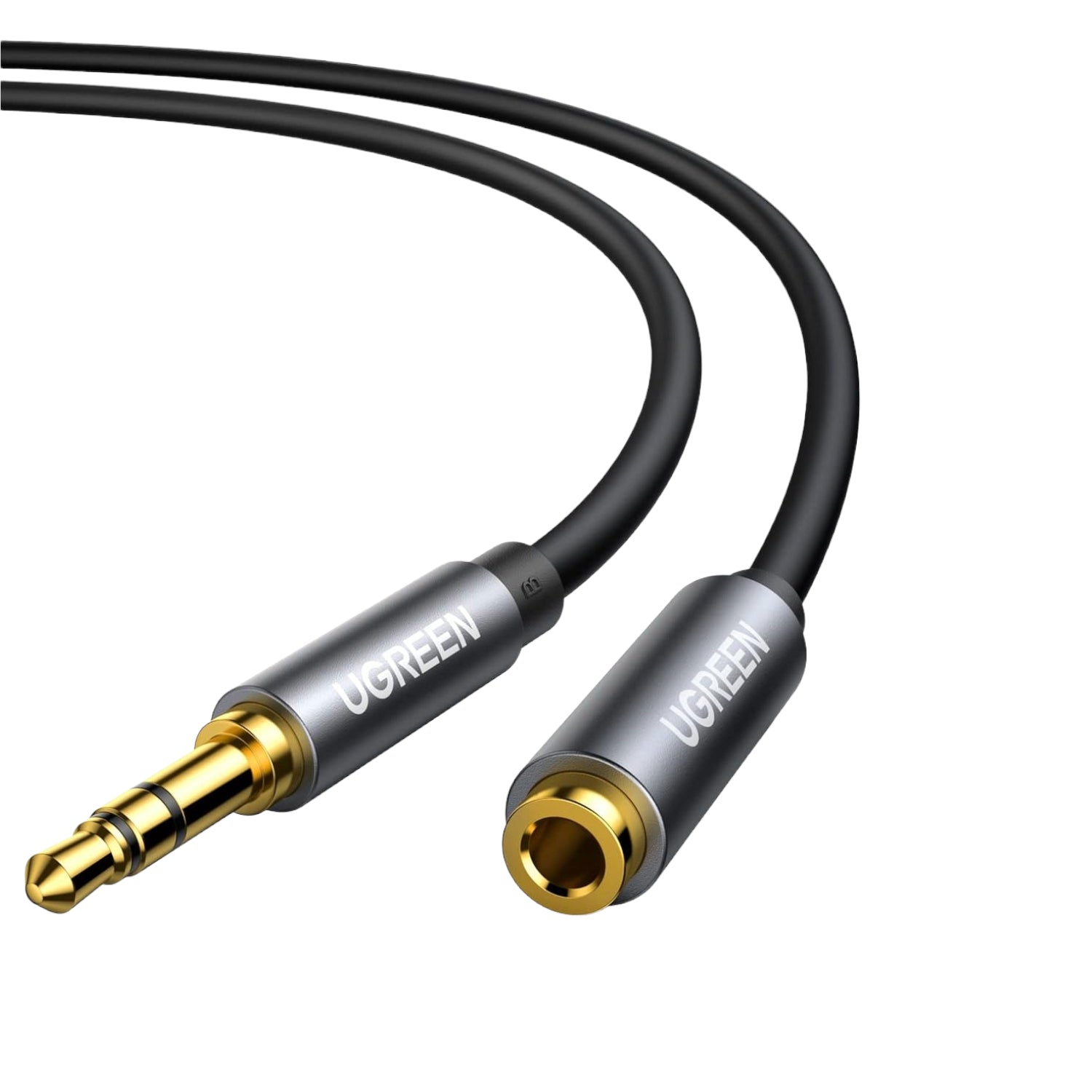 UGREEN AV118 3.5mm AUX Extension Cable 1m – Male to Female –(Black) – image 2