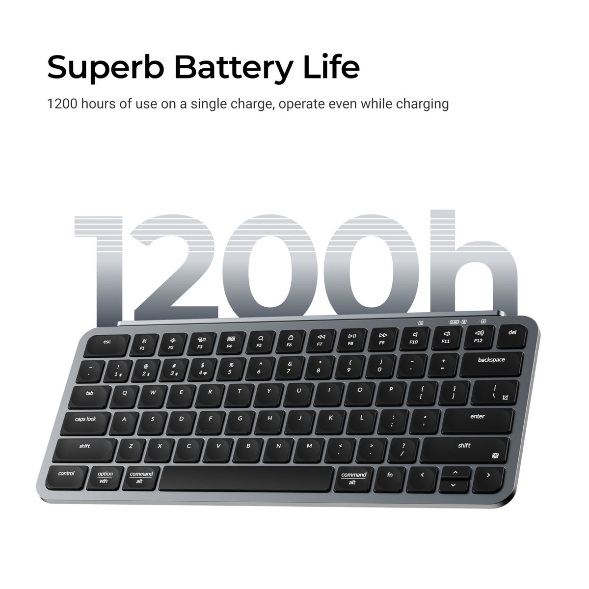 Keychron B1 Pro Ultra-Slim 75% Wireless Keyboard - Space Grey – image 5