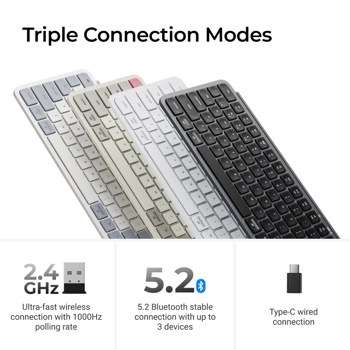 Keychron B1 Pro Ultra-Slim 75% Wireless Keyboard - Ivory White – image 5
