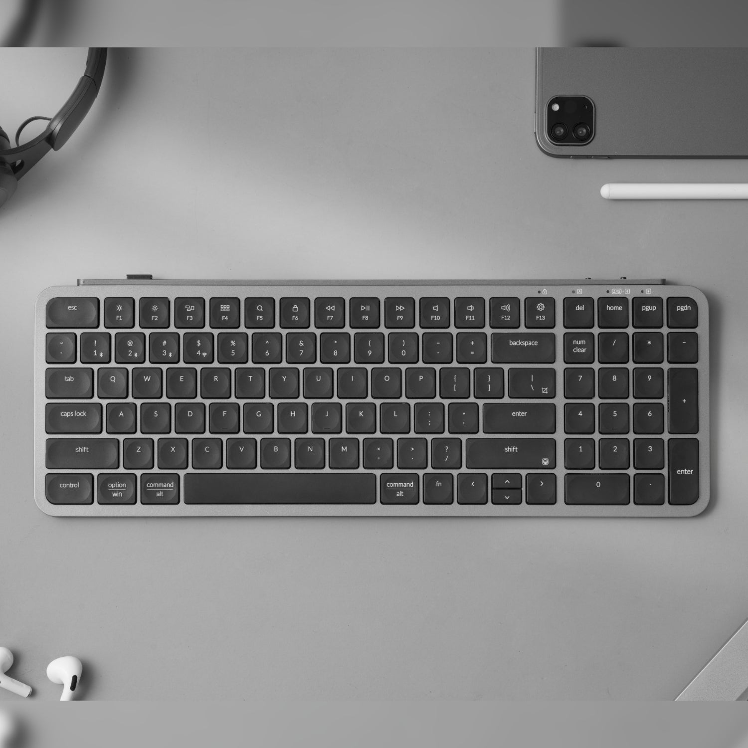 Keychron B2 Pro Ultra-Slim 96% Wireless Keyboard - Space Gray - image 5