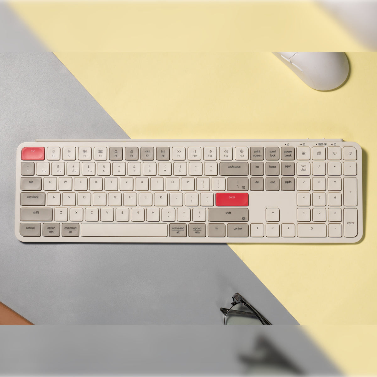 Keychron B6 Pro Ultra-Slim 100% Wireless Keyboard – Retro Red – image 5