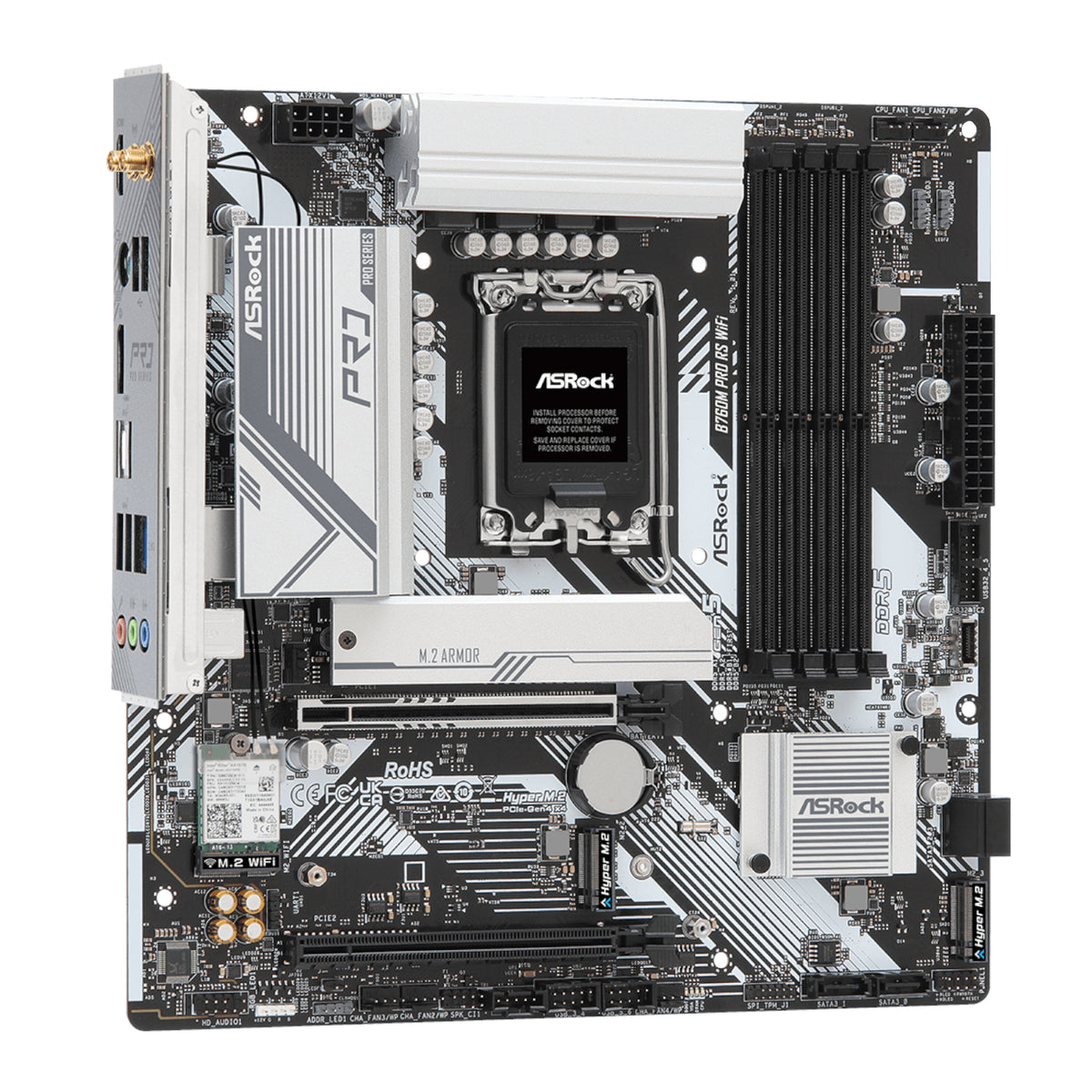 ASRock B760M Pro RS WiFi Intel LGA 1700 MATX Gaming Motherboard – image 3