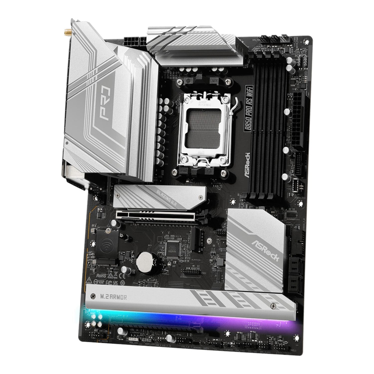 ASRock B850 Pro RS Wi-Fi ATX Motherboard (AMD AM5, DDR5, PCIe 5.0) – image 4