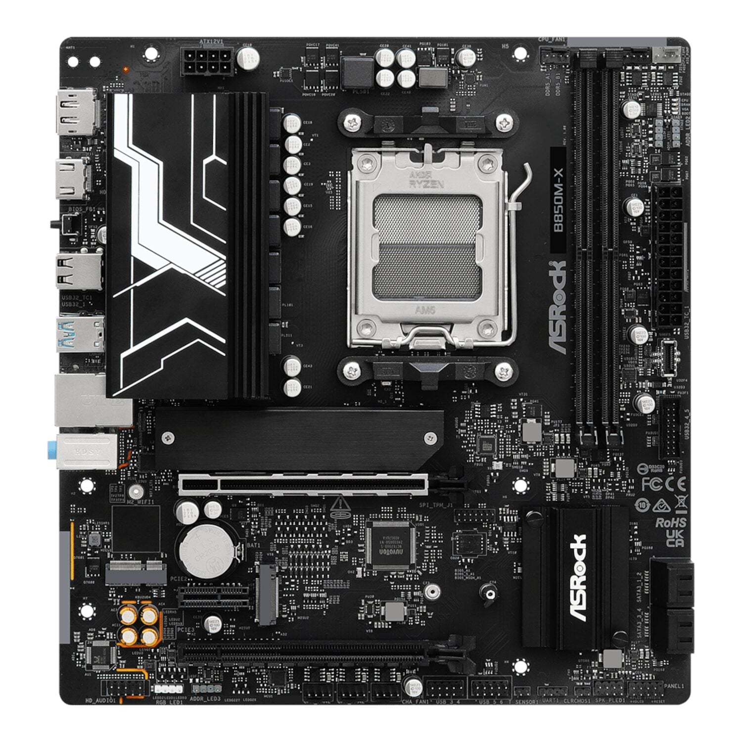 ASRock B850M-X WiFi AM5 Micro ATX Motherboard (DDR5, PCIe 5.0, Wi-Fi 6E) – image 4