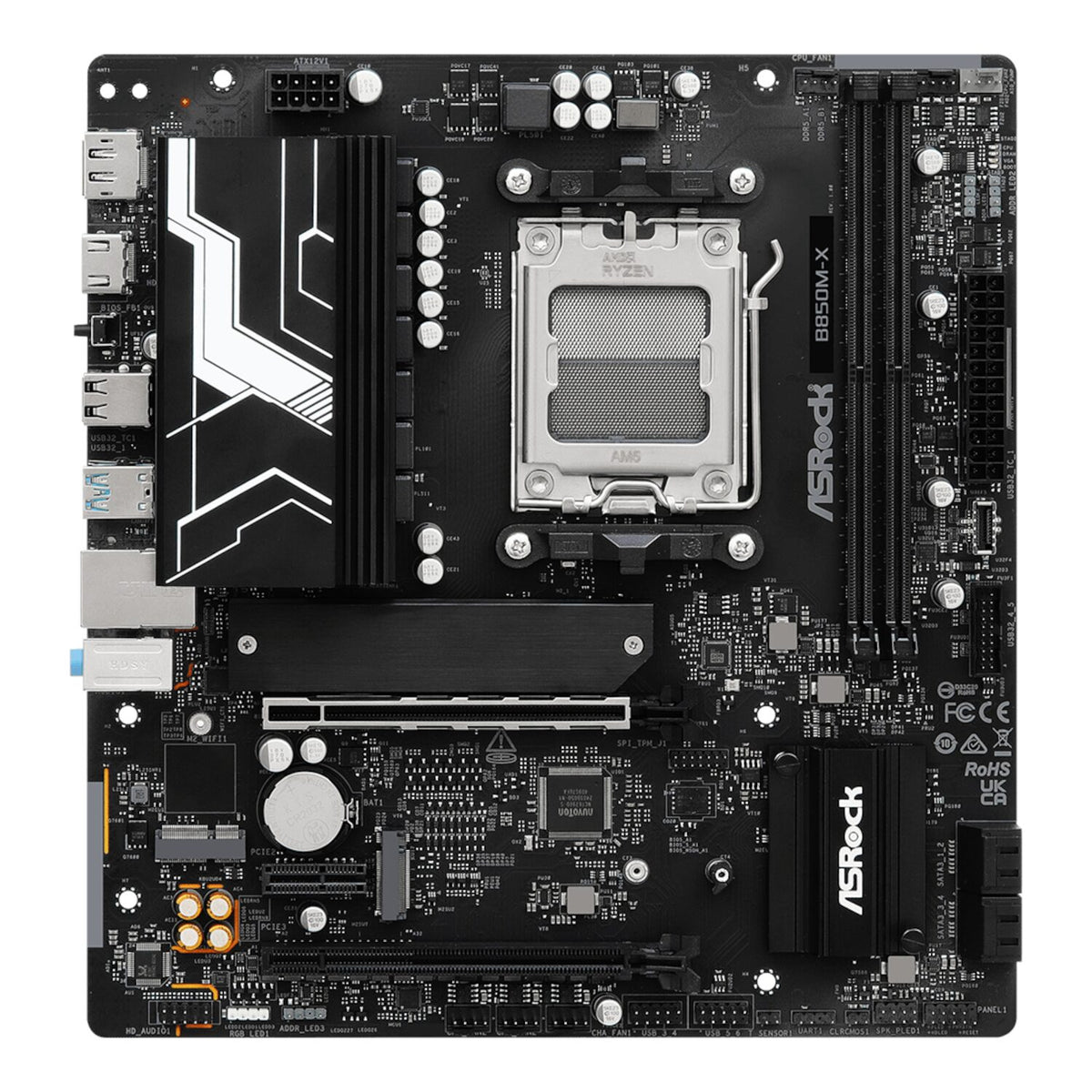 ASRock B850M-X WiFi AM5 Micro ATX Motherboard (DDR5, PCIe 5.0, Wi-Fi 6E) – image 4