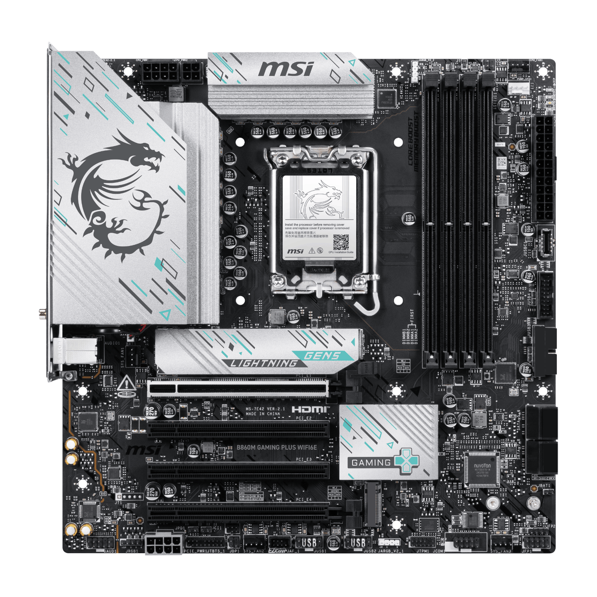 MSI B860M GAMING PLUS WIFI6E LGA1851 M-ATX Gaming Motherboard – image 2