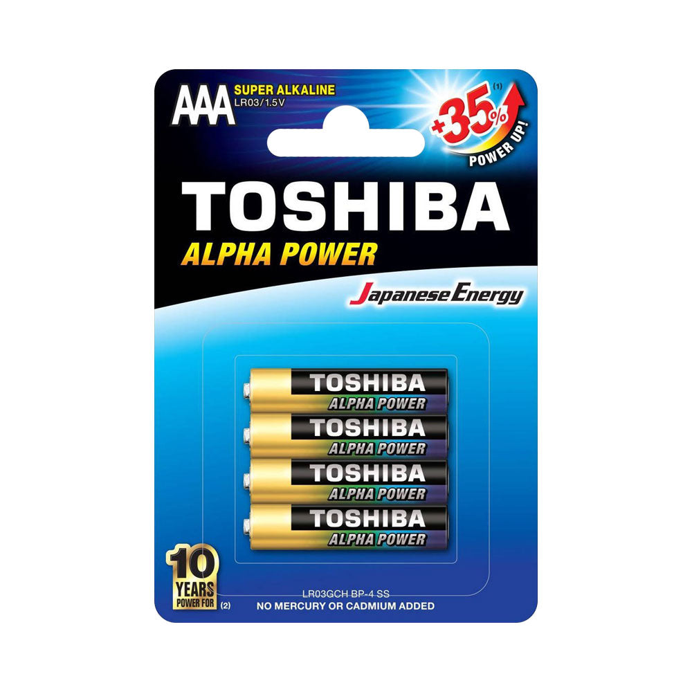 TOSHIBA ALPHA POWER ALKALINE AAA - 4 PACK