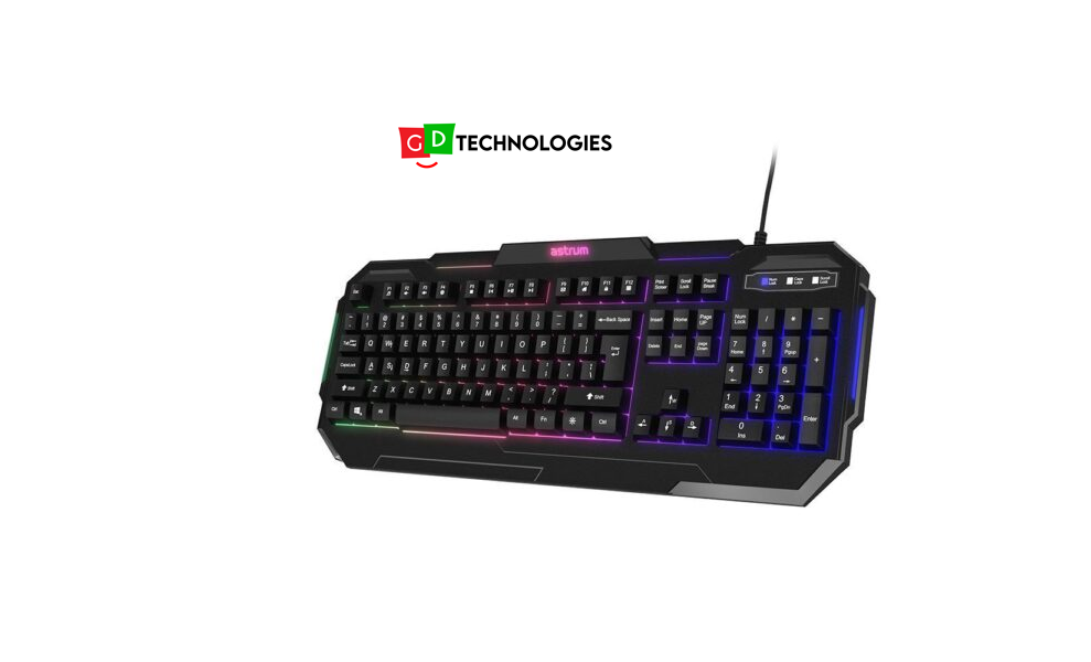 Slim Backlit Wired Gaming Keyboard