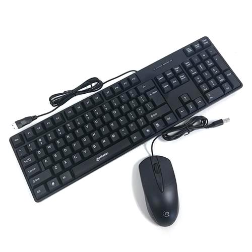 Manhattan Cabled USB Optical Mouse and Keyboard Combo