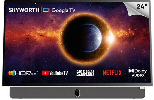 Skyworth 24 inch FHD Grey Portable Google TV