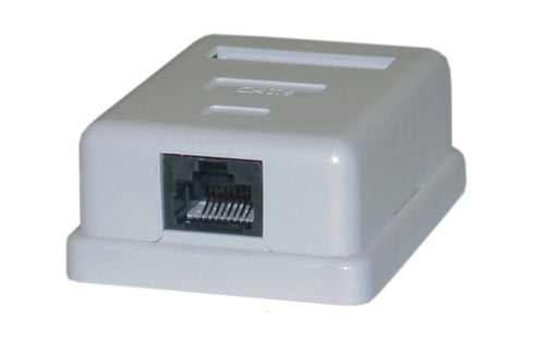 NetiX RJ45 Surface Mount Box - Single, OEM , No Warranty