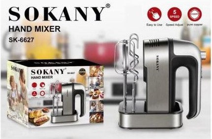 Sokany Hand Mixer 800W Silver Black - image 3