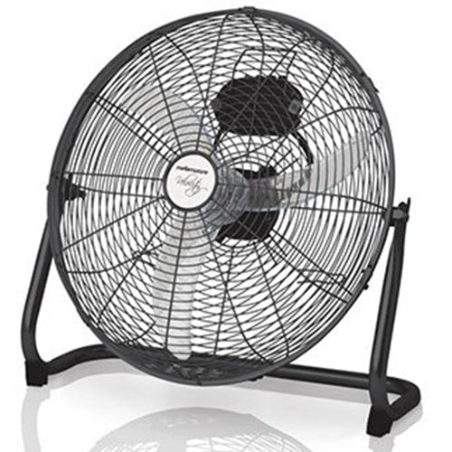 Mellerware Steel Black Hi Velocity 45cm 3 Speed Floor Fan