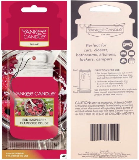 Yankee Candle Red Raspberry Card Jar Retail Box No warranty