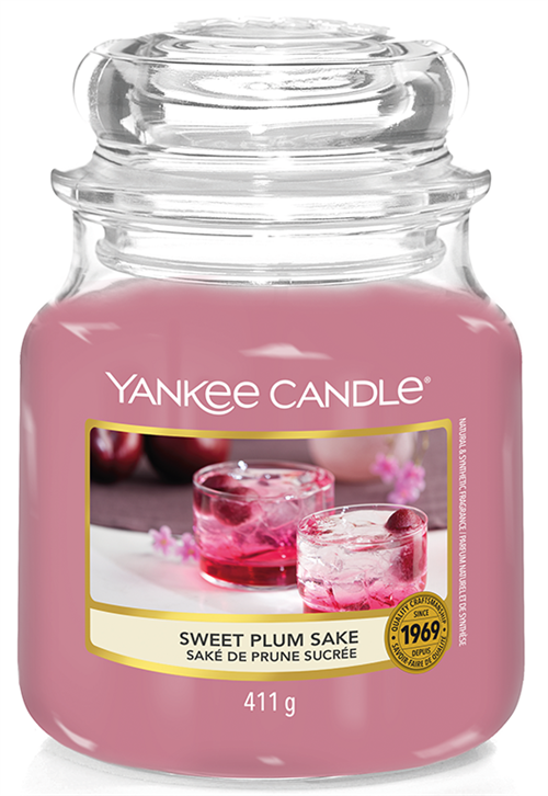 Yankee Candle Sweet Plum Sake Medium Jar Retail Box No