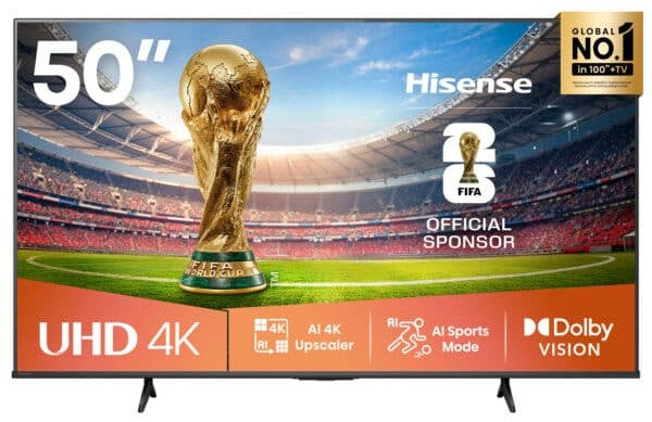 Hisense 50 Inch UHD A6Q Series Smart LED TV