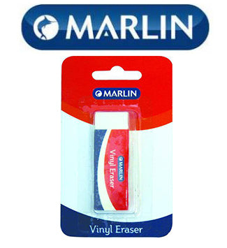 Marlin Vinyl Eraser 60 X 20 X 10mm Single Blister Pack