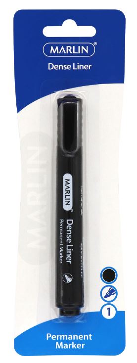 Marlin Dense Permanent Markers 1&apos;s Black