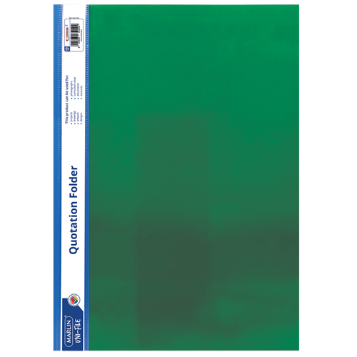 Marlin A4 Green Quotation and Presentation Folder