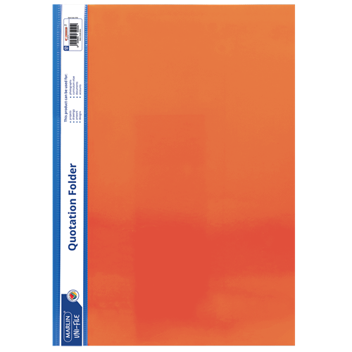 Marlin A4 Orange Quotation and Presentation Folder