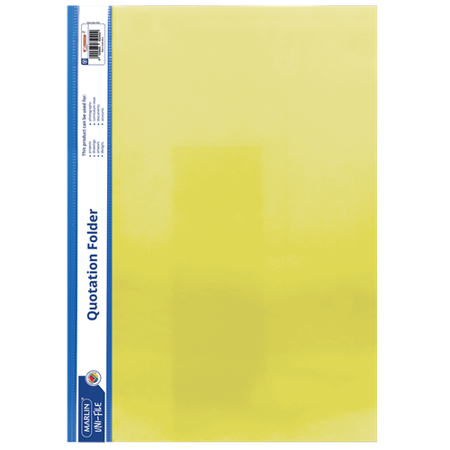 Marlin A4 Yellow Quotation and Presentation Folder