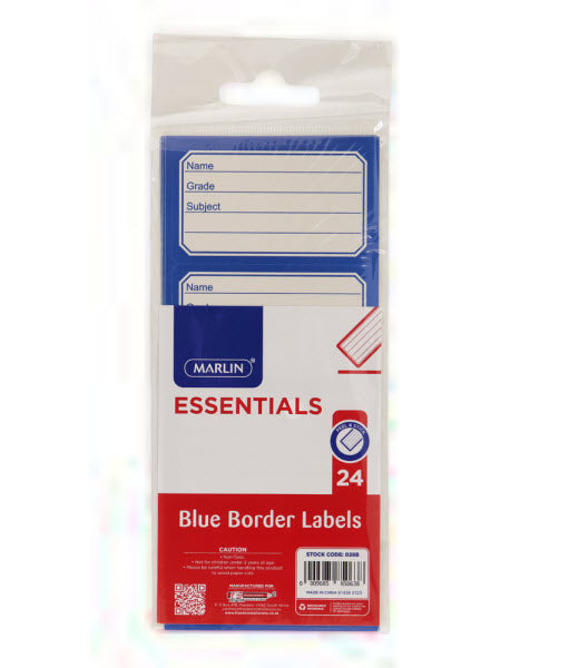 Marlin Border Labels Blue 24 Labels