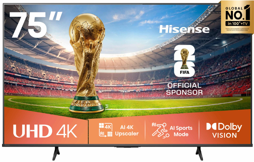 Hisense 75 Inch A6Q Ultra HD Smart TV