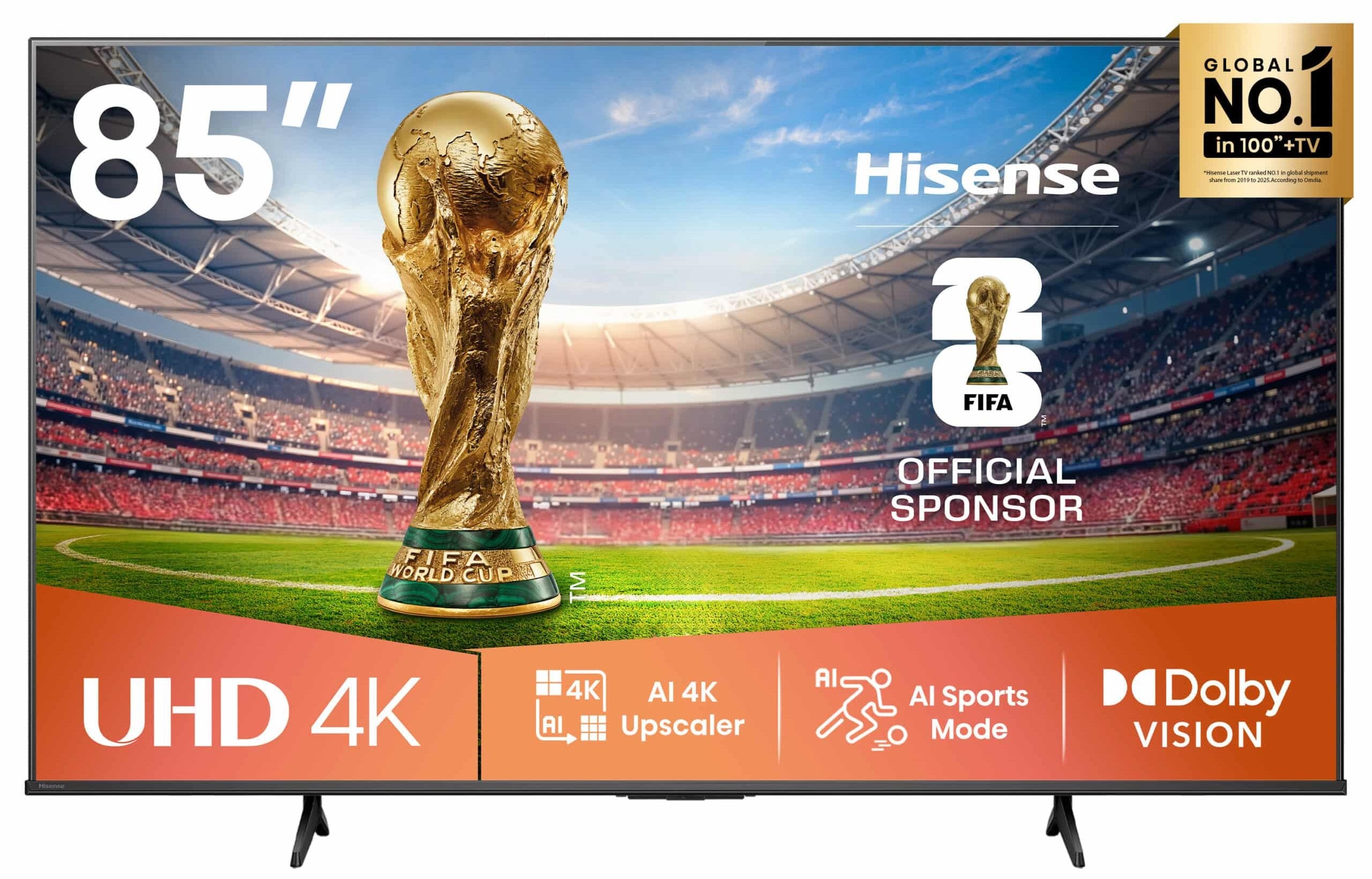 Hisense 85 Inch 4K UHD VIDAA Smart LED TV