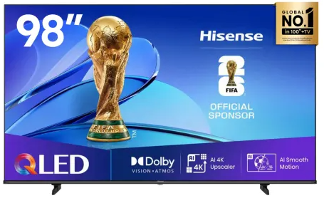 Hisense 98 Inch VIDAA U8 144Hz QLED Smart TV