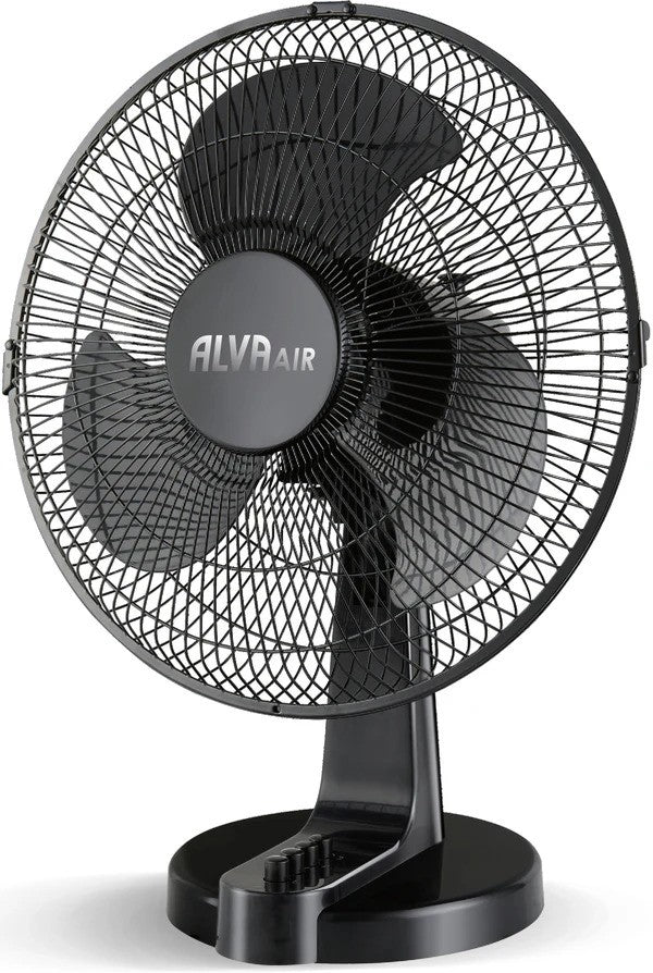 Alva 40cm Plastic Desk Fan Black 45w