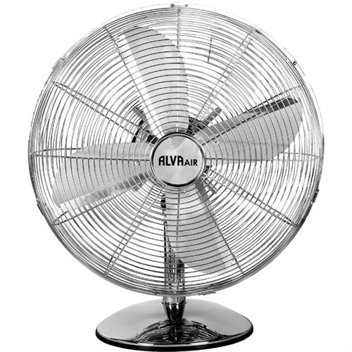 Alva Air 30cm Chrome Metal Desk Fan