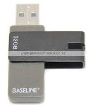 Baseline 32GB USB 2.0 Swivel Flash Drive - image 2