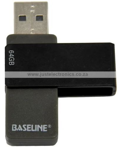 Baseline 64GB USB 2.0 Swivel Memory Stick - image 2