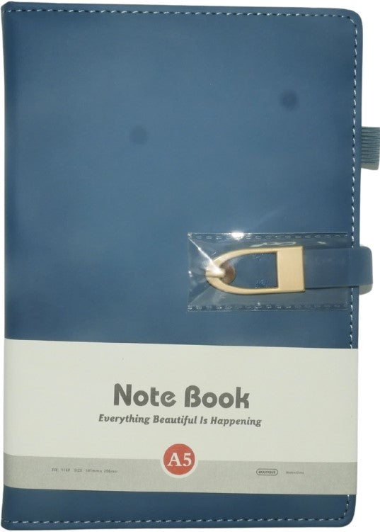 Brainware A5 Blue NoteBook With Magnetic Clip
