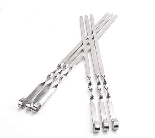 Casey 6 Piece Stainless Steel 45cm Length BBQ Kebab Skewers