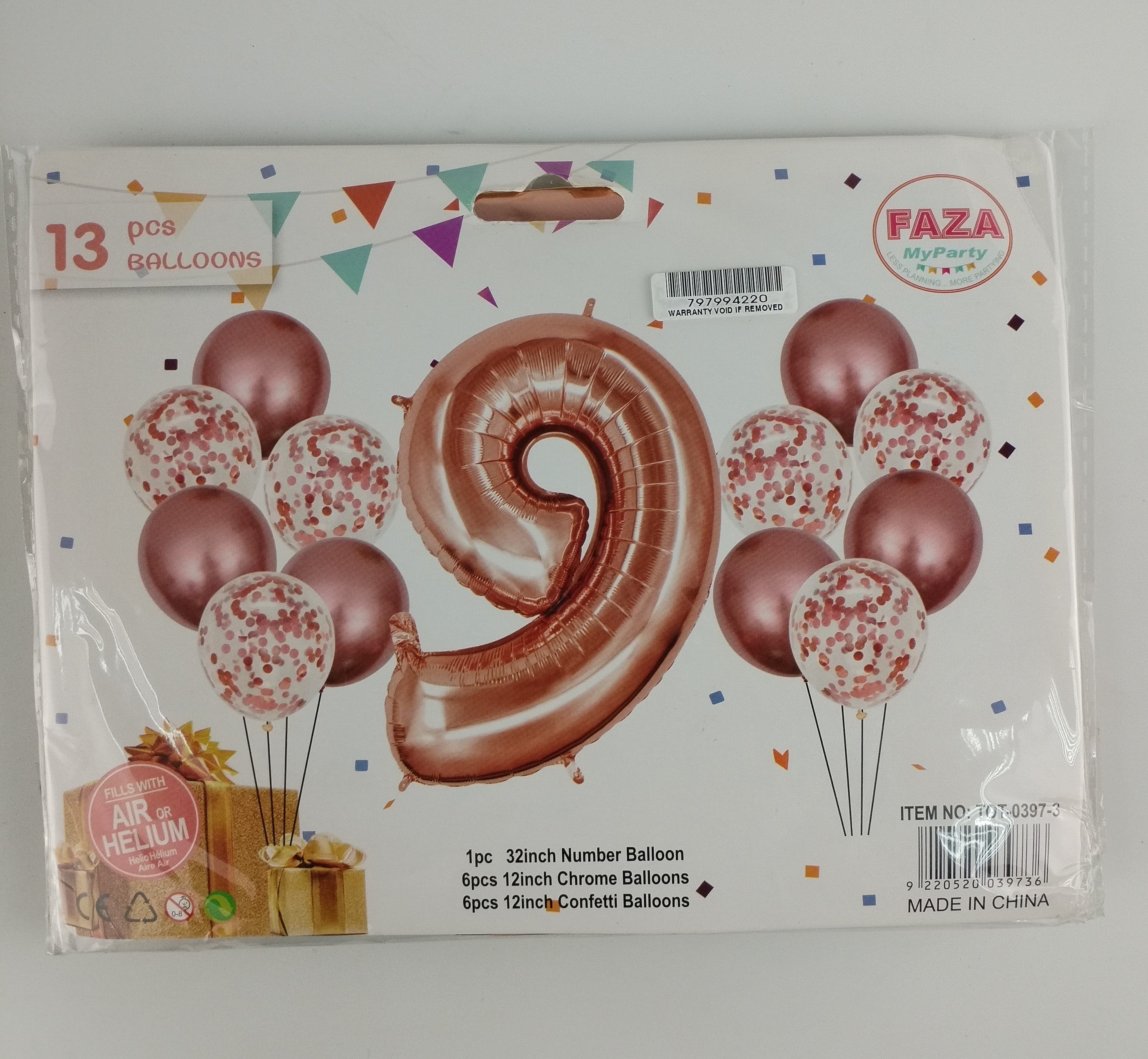 Casey 13pc Rose Gold and White Balloon Set Nr.9 - image 3