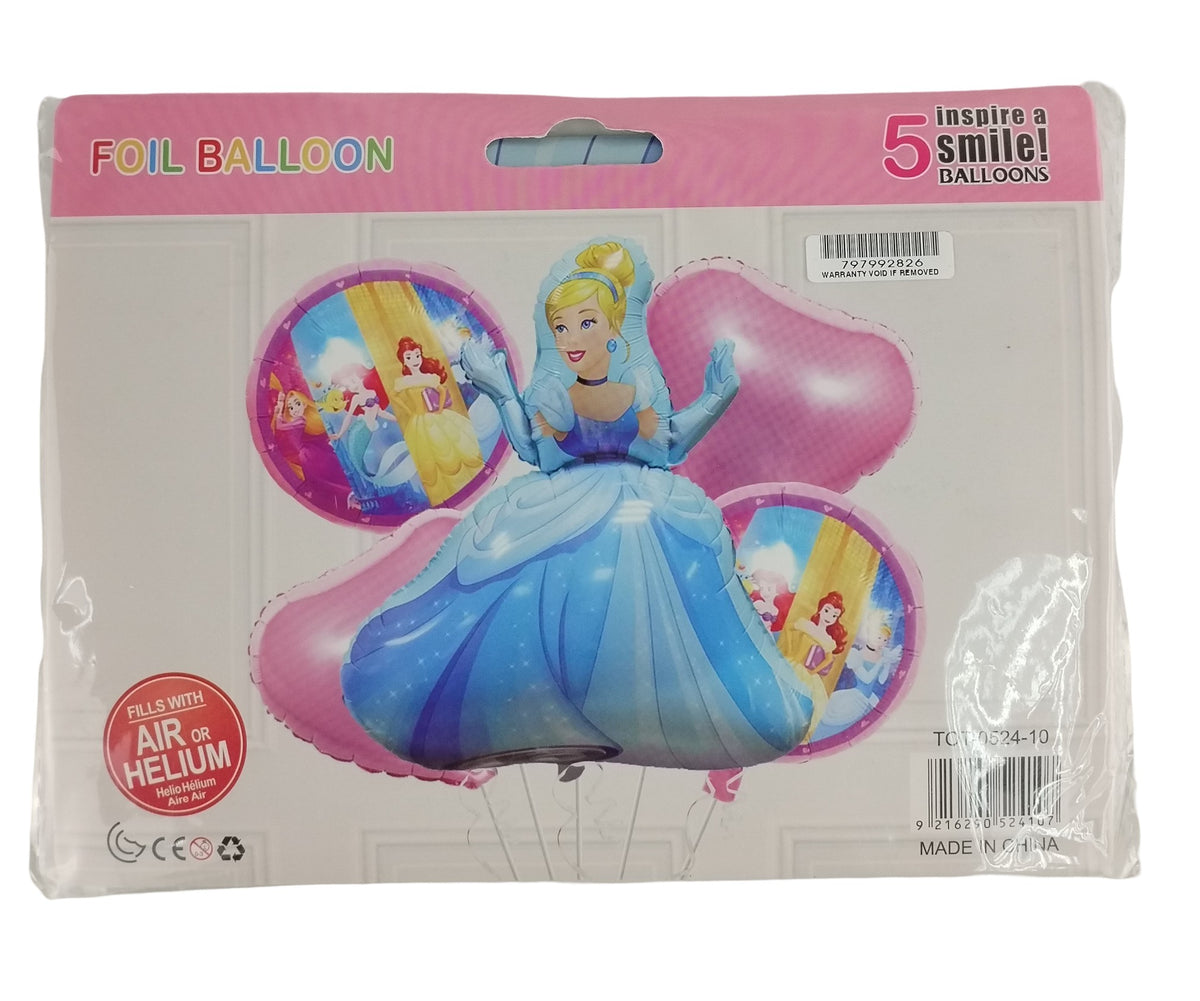 Casey 5pc Princess Themed Birthday Balloon Set - image 2