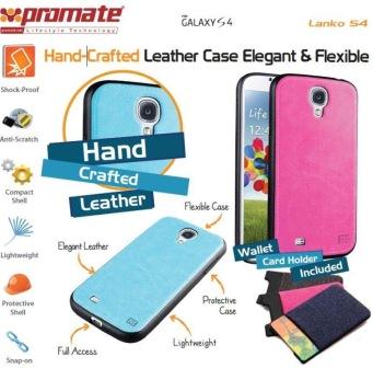 Promate Black Lanko.S4 Hand Crafted Leather Case