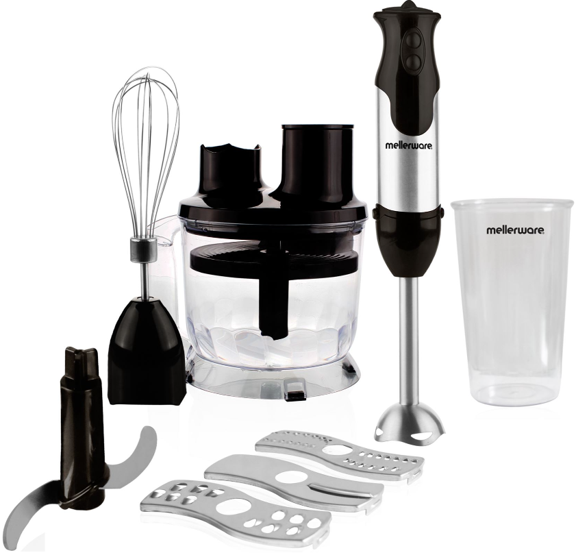 Mellerware 800W Stainless Steel Stick Blender With Attachments