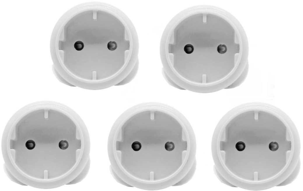 Noble 2 Pin Round Schuko Adaptor 5 Pack