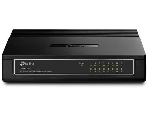 TP Link TL-SF1016D 16 Port 10 to 100Mbps Desktop
