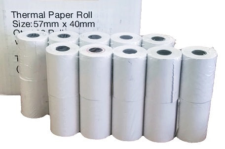 Postron Thermal 57mm X 40mm Credit Card Paper Rolls