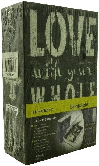 Casey Homesafe Paperback Metal Book Safe With Lock Love - image 2