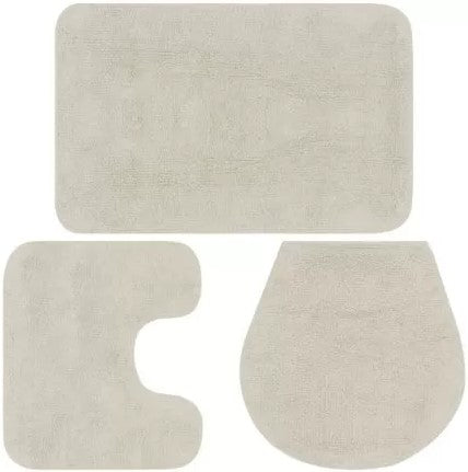 Casey 3 Piece Bathroom Mat Set Cream - image 4