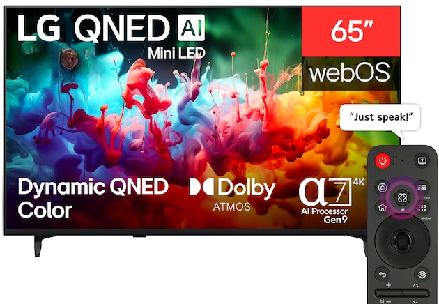 LG 65 Inch QNED70B6T QNED AI Mini-LED 4K Smart TV